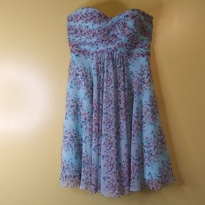 Allure Bridals Floral Blue Dress Size 12